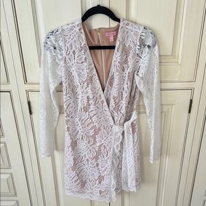 Lilly Pulitzer White Lace Wrap Dress